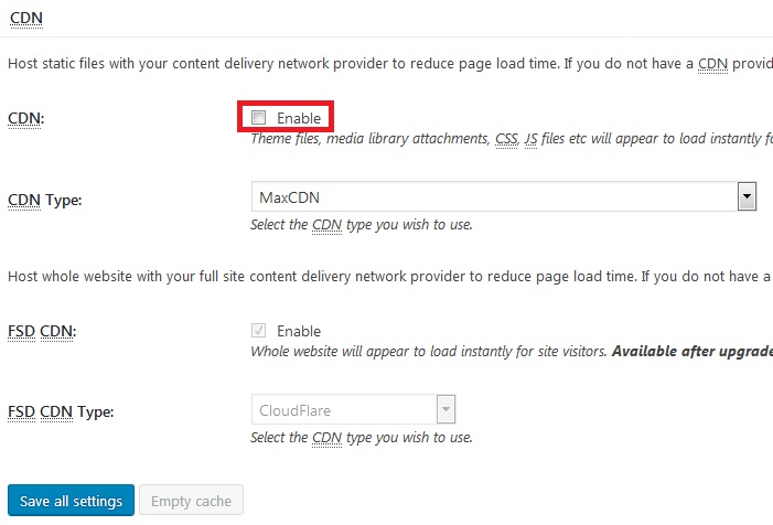 disable cdn in w3 total cache