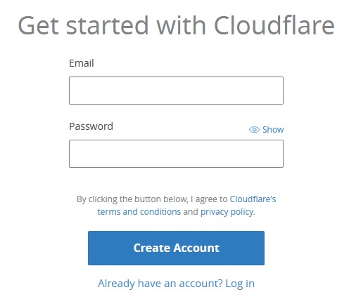 register free cdn cloudflare account