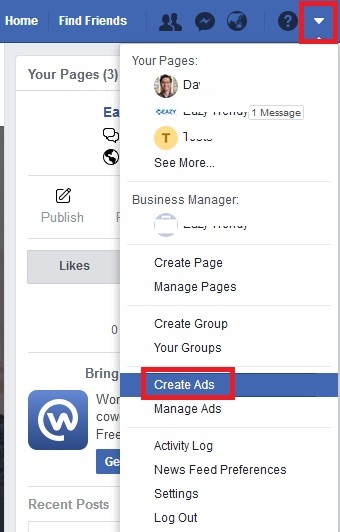 create ads for facebook marketing
