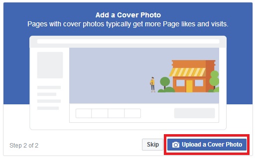 upload cover photo to your fb page