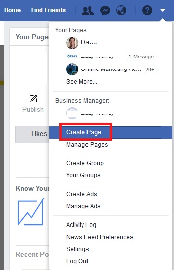 creating facebook page for advertising