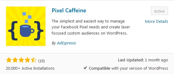 install facebook pixel code to wordpress with pixel caffeine by adespresso