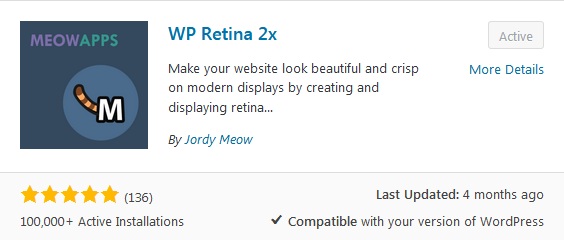 have high quality images for your website with WP Retina 2x