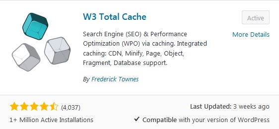 speed up your wordpress website with w3 total cache