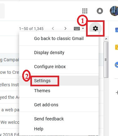 how to access your gmail settings