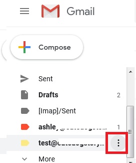 putting color label on domain name email address in gmail