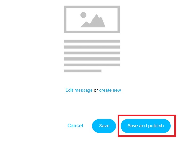 last step to create email autoresponder is to save and publish with getresponse