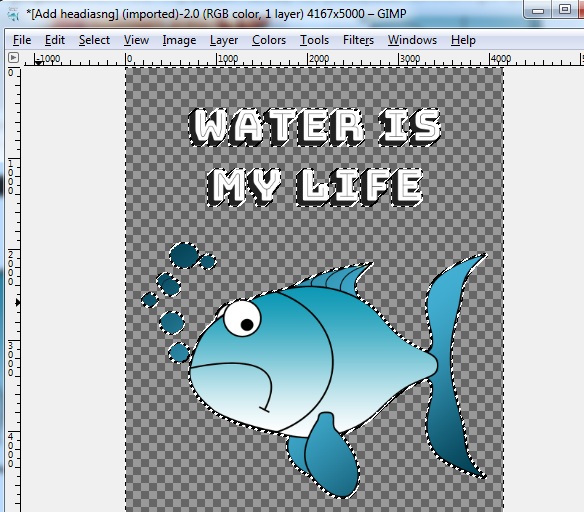 Learn How To Create Merch By Amazon T Shirt Design With GIMP Step 5