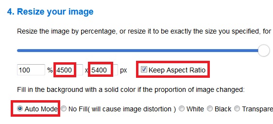 Learn How To Resize Merch By Amazon T Shirt Design With ResizeImage.net Step 2