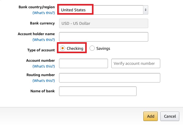 Entering Virtual US Bank Accounts Details From Payoneer Into Amazon Payments