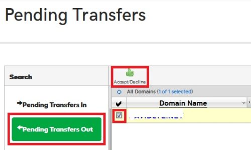 dtransfer domain to godaddy nameserver