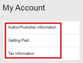 Account Setup For Publishing An Ebook With Amazon
