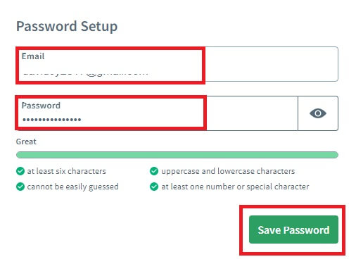 Create Password For Your Free Aweber Plan