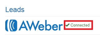 Success Integration Status Between GearBubble and Aweber Email Platforms